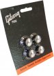 Gibson Top Hat Knobs Black/Silver MK-010 - zdjęcie 1